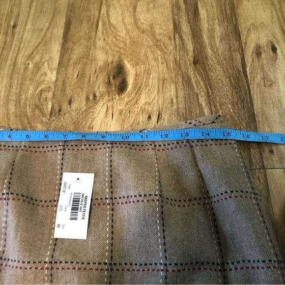 NWT Vintage Kasper Petite Womens Wool Plaid Skirt Lined Pencil Slit Size 10P - Picture 6 of 7